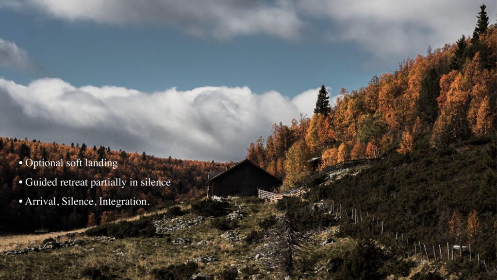 Guided retreat partially in silence